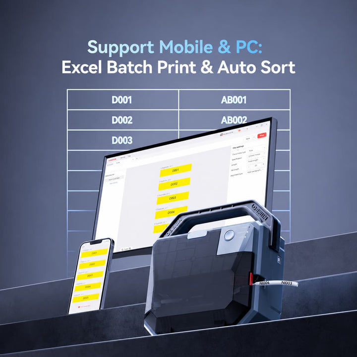 NIIMBOT C1 Smart Bluetooth Cable & Ferrule Printer — Suitable for cable and ferrule marking