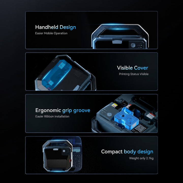 NIIMBOT C1 Smart Bluetooth Cable & Ferrule Printer — Suitable for cable and ferrule marking