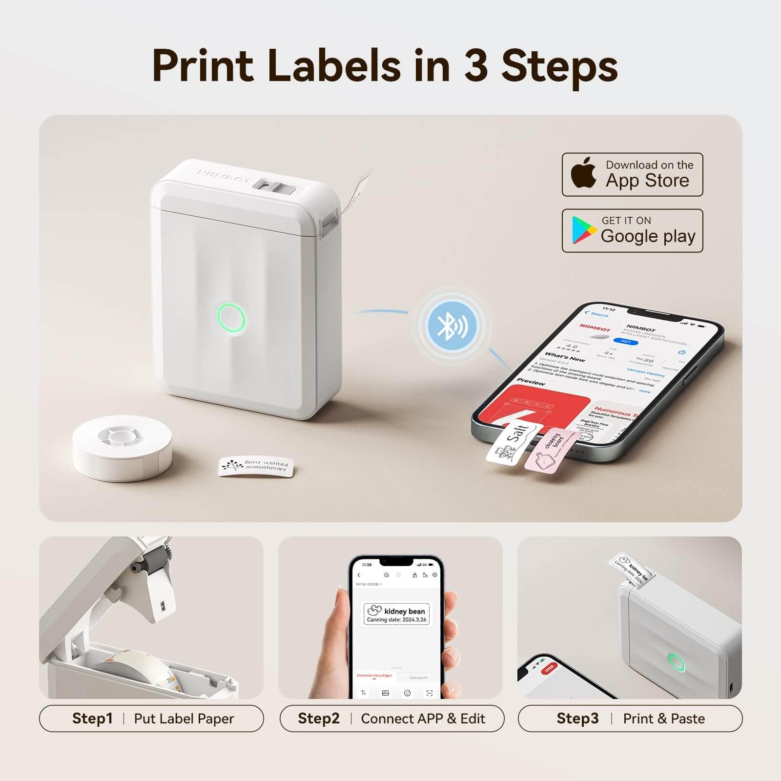 Niimbot NIIMBOT D110 Portable Rechargeable Mini Label Printer — NIIMBOT