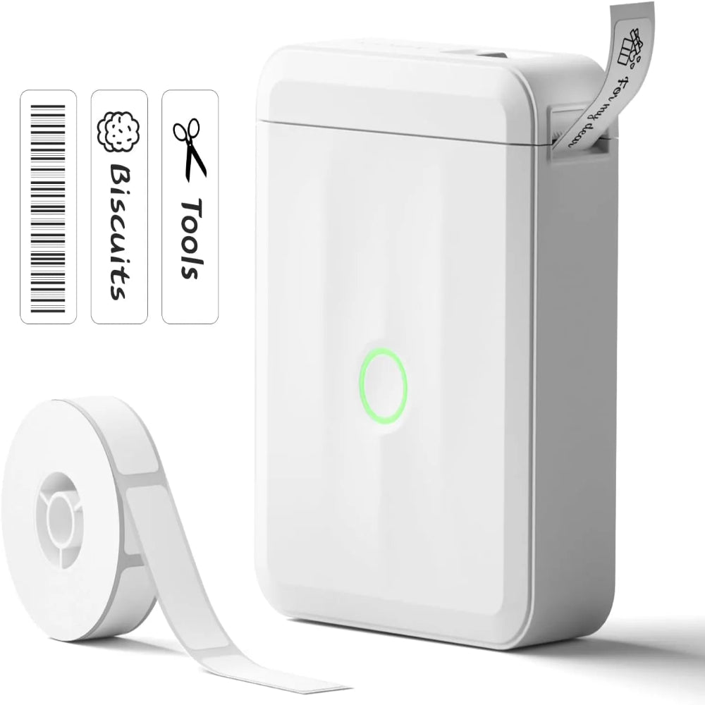 D110 Upgraded Thermal Switch Mini Label Maker Bluetooth Office Home School