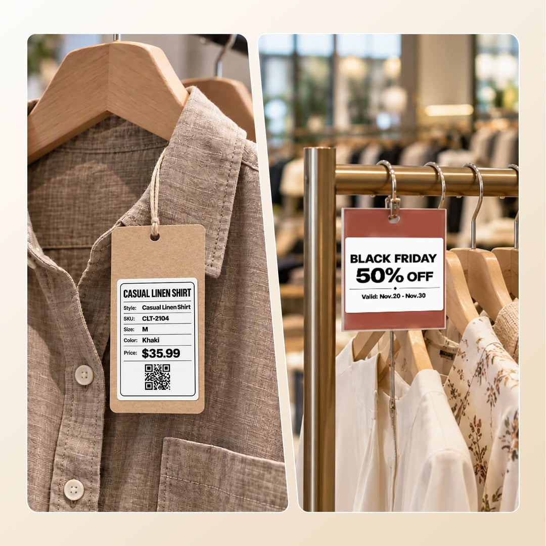 NIIMBOT K2 Bluetooth Desktop Thermal Label Printer for Food, Clothing, Asset Labels & Wristbands
