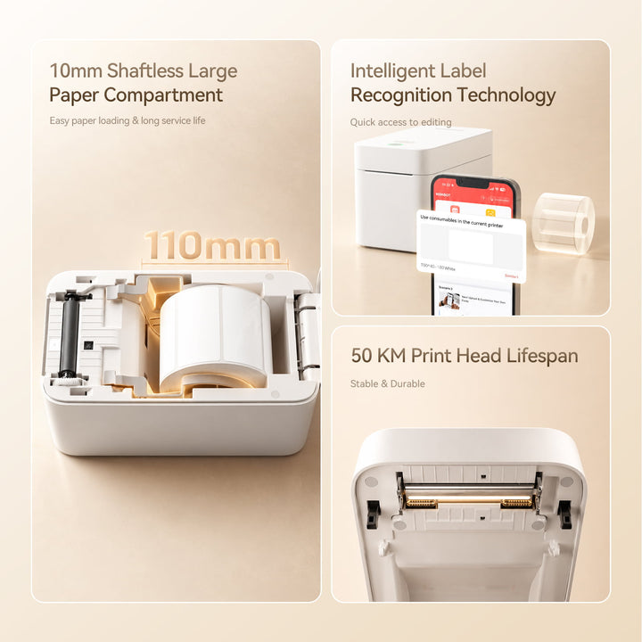 NIIMBOT K2 Bluetooth Desktop Thermal Label Printer for Food, Clothing, Asset Labels & Wristbands