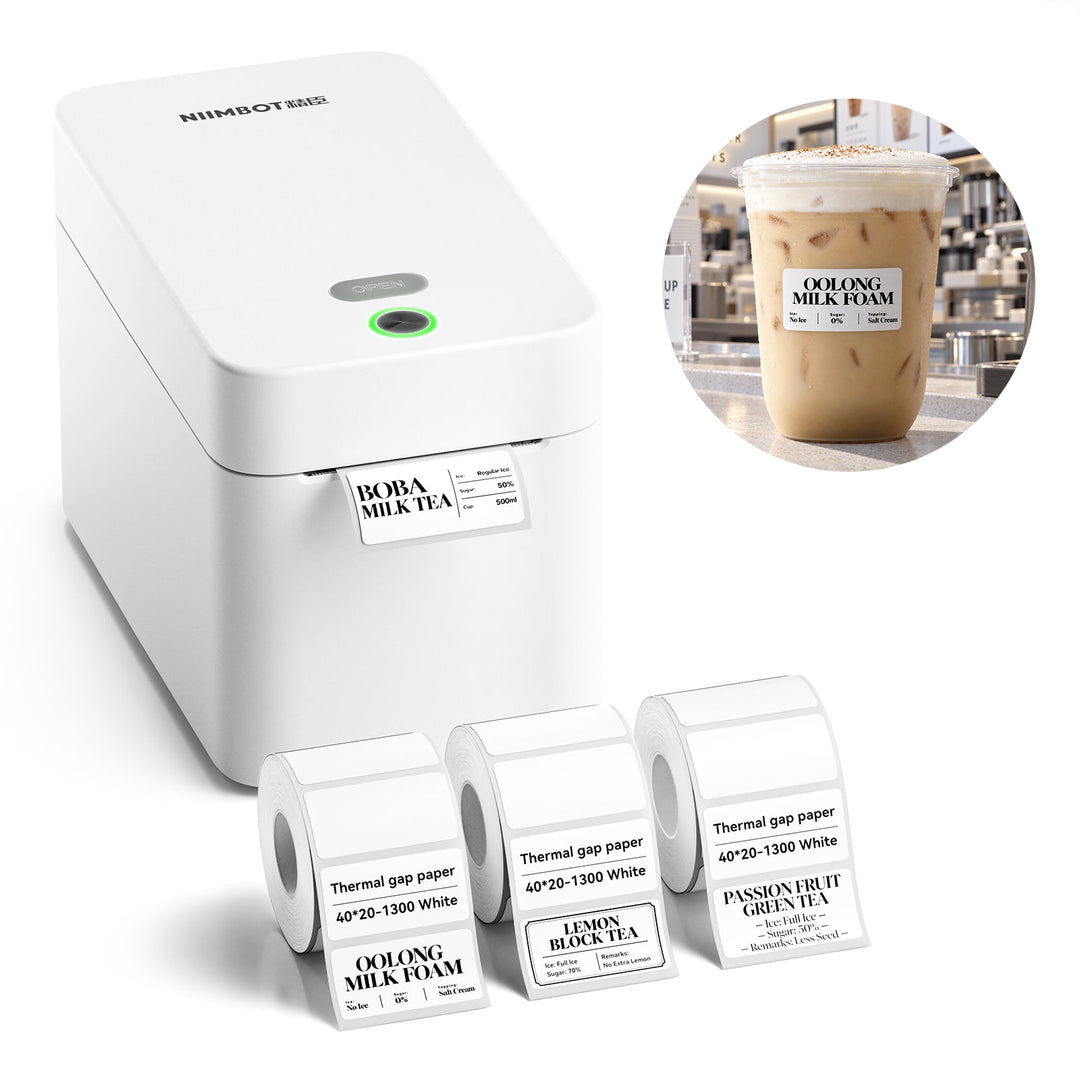 NIIMBOT K2 Bluetooth Desktop Thermal Label Printer for Food, Clothing, Asset Labels & Wristbands