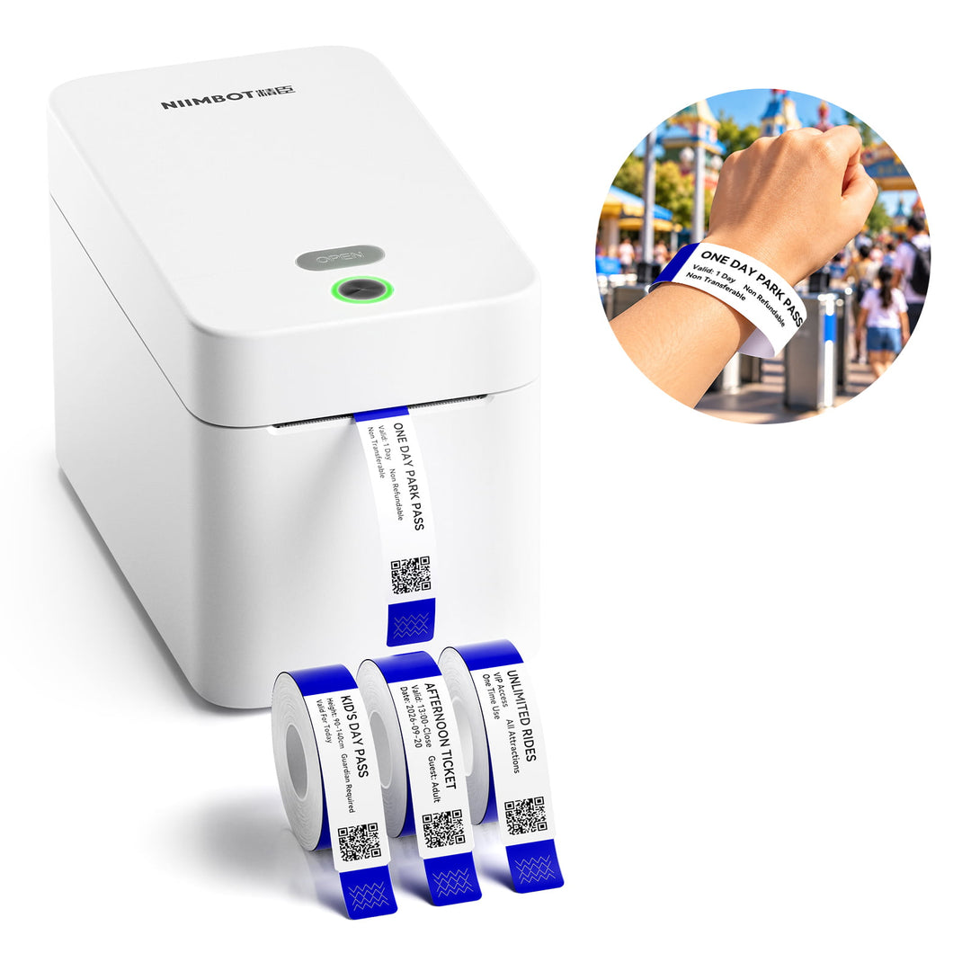 NIIMBOT K2 Bluetooth Desktop Thermal Label Printer for Food, Clothing, Asset Labels & Wristbands