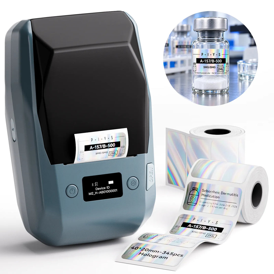 NIIMBOT M2 Thermotransfer-Etikettendrucker, intelligenter Farbdruck mit Telefonen und PC für Büro, Labor, Fläschchen