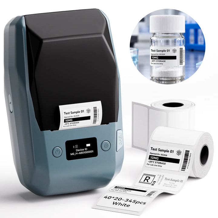 NIIMBOT M2 Thermotransfer-Etikettendrucker, intelligenter Farbdruck mit Telefonen und PC für Büro, Labor, Fläschchen