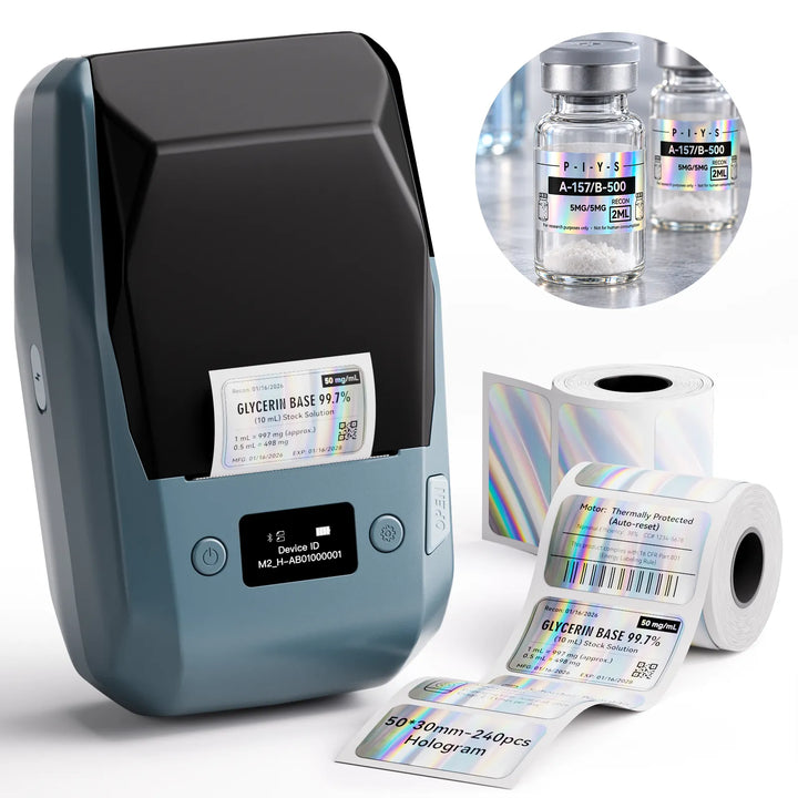 NIIMBOT M2 Thermotransfer-Etikettendrucker, intelligenter Farbdruck mit Telefonen und PC für Büro, Labor, Fläschchen
