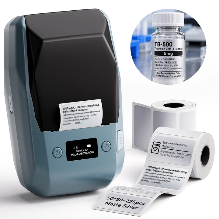 NIIMBOT M2 Thermotransfer-Etikettendrucker, intelligenter Farbdruck mit Telefonen und PC für Büro, Labor, Fläschchen