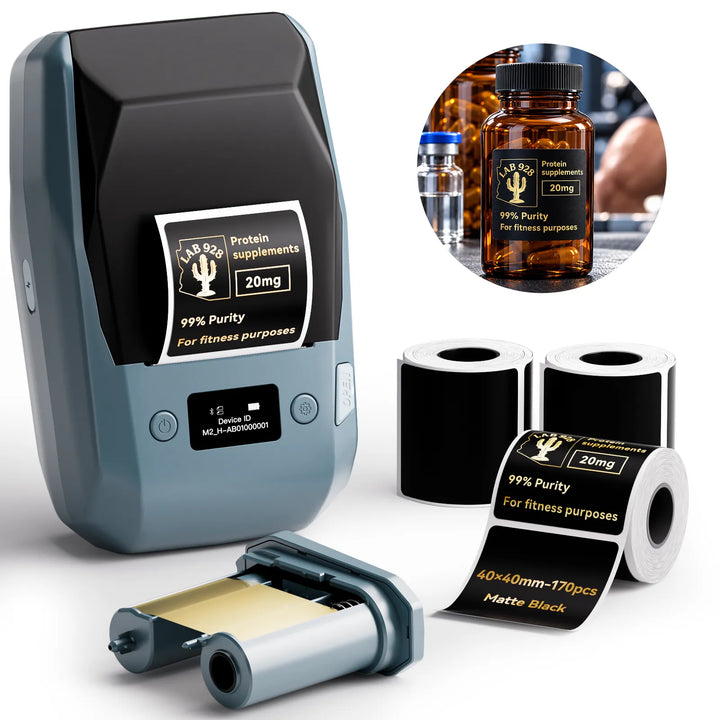 NIIMBOT M2 Thermotransfer-Etikettendrucker, intelligenter Farbdruck mit Telefonen und PC für Büro, Labor, Fläschchen