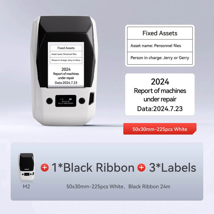 NIIMBOT M2 Thermal Transfer Label Maker, Smart Color Printing with Phones & PC for Office, Lab, Vial Bottle
