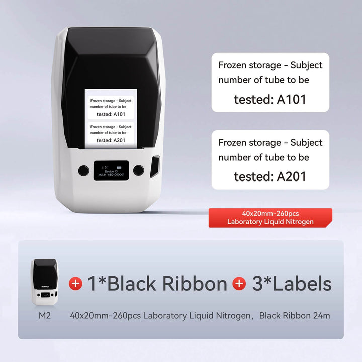 NIIMBOT M2 Thermal Transfer Label Maker, Smart Color Printing with Phones & PC for Office, Lab, Vial Bottle
