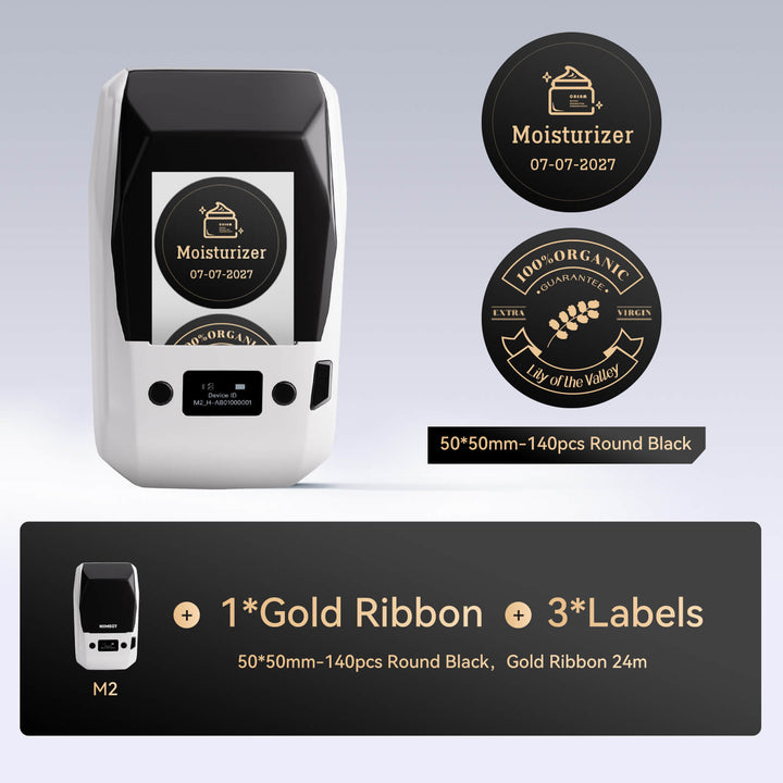 NIIMBOT M2 Thermal Transfer Label Maker, Smart Color Printing with Phones & PC for Office, Lab, Vial Bottle