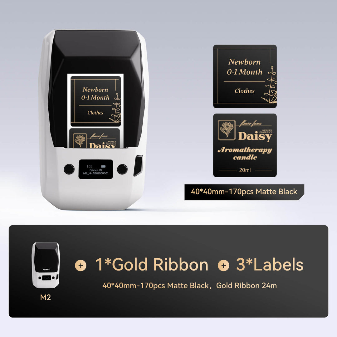 NIIMBOT M2 Thermal Transfer Label Maker, Smart Color Printing with Phones & PC for Office, Lab, Vial Bottle