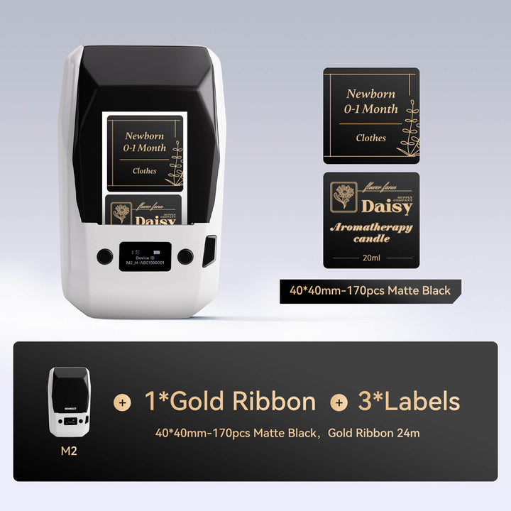 NIIMBOT M2 Thermal Transfer Label Maker, Smart Color Printing with Phones & PC for Office, Lab, Vial Bottle