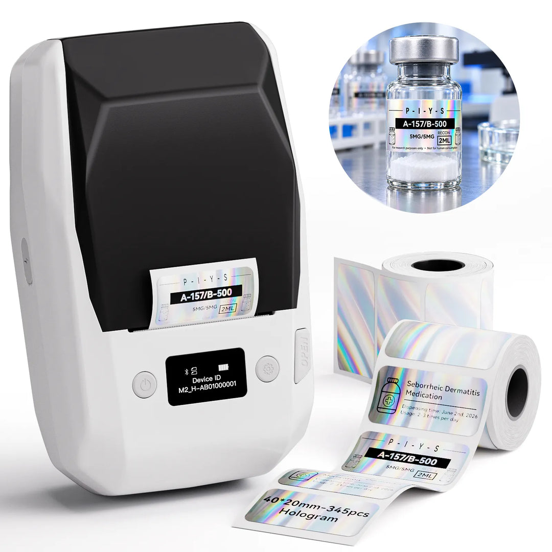 NIIMBOT M2 Thermotransfer-Etikettendrucker, intelligenter Farbdruck mit Telefonen und PC für Büro, Labor, Fläschchen