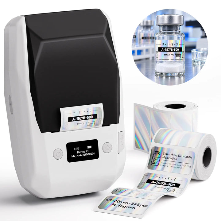 NIIMBOT M2 Thermotransfer-Etikettendrucker, intelligenter Farbdruck mit Telefonen und PC für Büro, Labor, Fläschchen