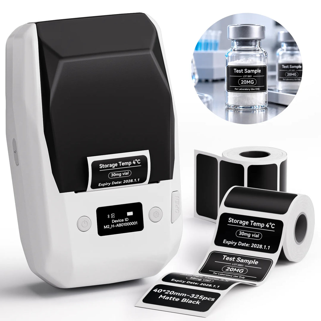 NIIMBOT M2 Thermotransfer-Etikettendrucker, intelligenter Farbdruck mit Telefonen und PC für Büro, Labor, Fläschchen