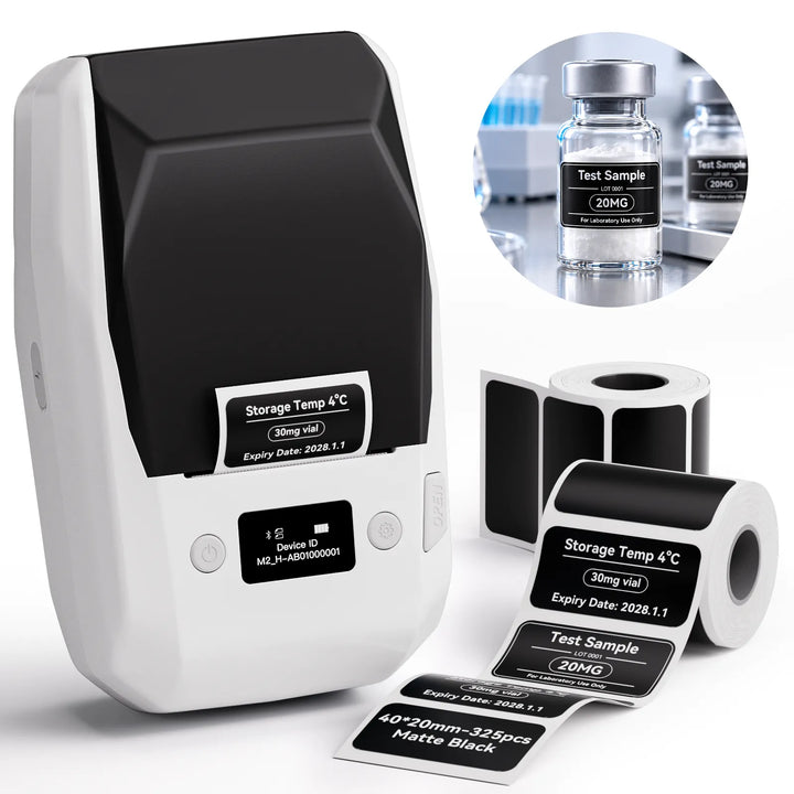 NIIMBOT M2 Thermotransfer-Etikettendrucker, intelligenter Farbdruck mit Telefonen und PC für Büro, Labor, Fläschchen