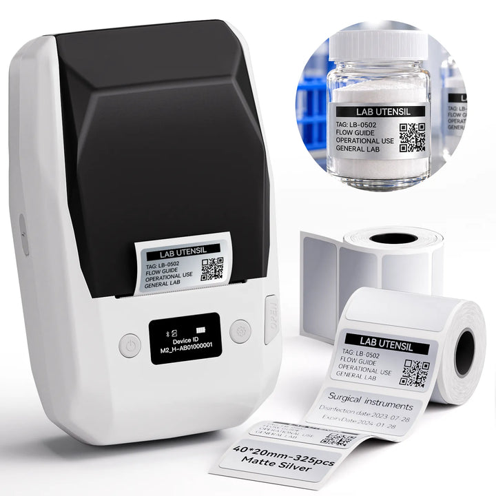 NIIMBOT M2 Thermotransfer-Etikettendrucker, intelligenter Farbdruck mit Telefonen und PC für Büro, Labor, Fläschchen