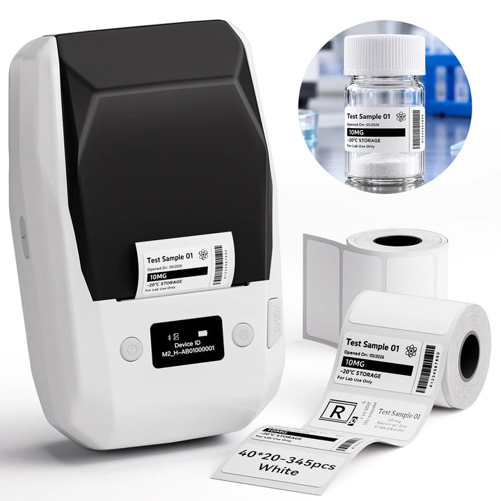 NIIMBOT M2 Thermotransfer-Etikettendrucker, intelligenter Farbdruck mit Telefonen und PC für Büro, Labor, Fläschchen