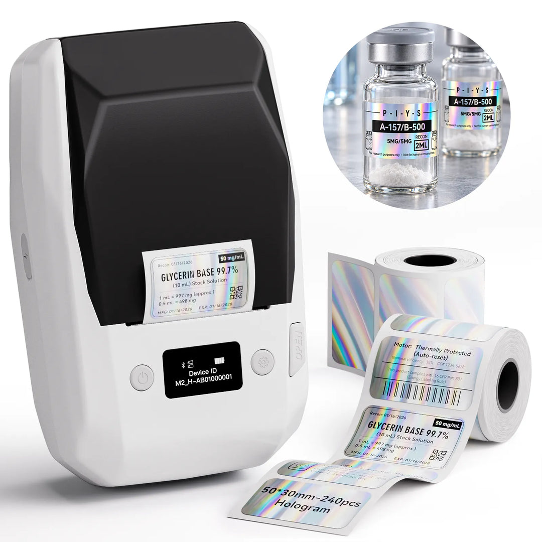 NIIMBOT M2 Thermotransfer-Etikettendrucker, intelligenter Farbdruck mit Telefonen und PC für Büro, Labor, Fläschchen