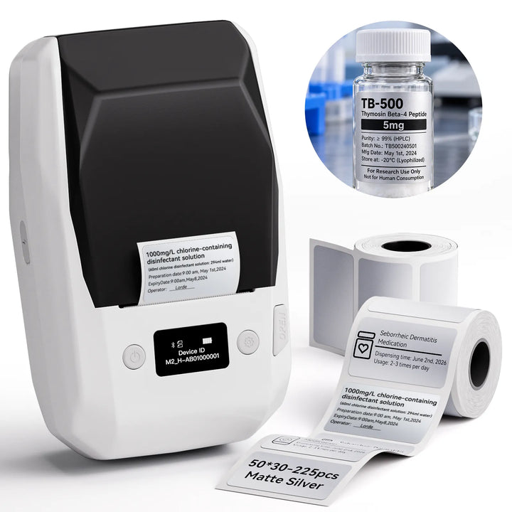 NIIMBOT M2 Thermotransfer-Etikettendrucker, intelligenter Farbdruck mit Telefonen und PC für Büro, Labor, Fläschchen