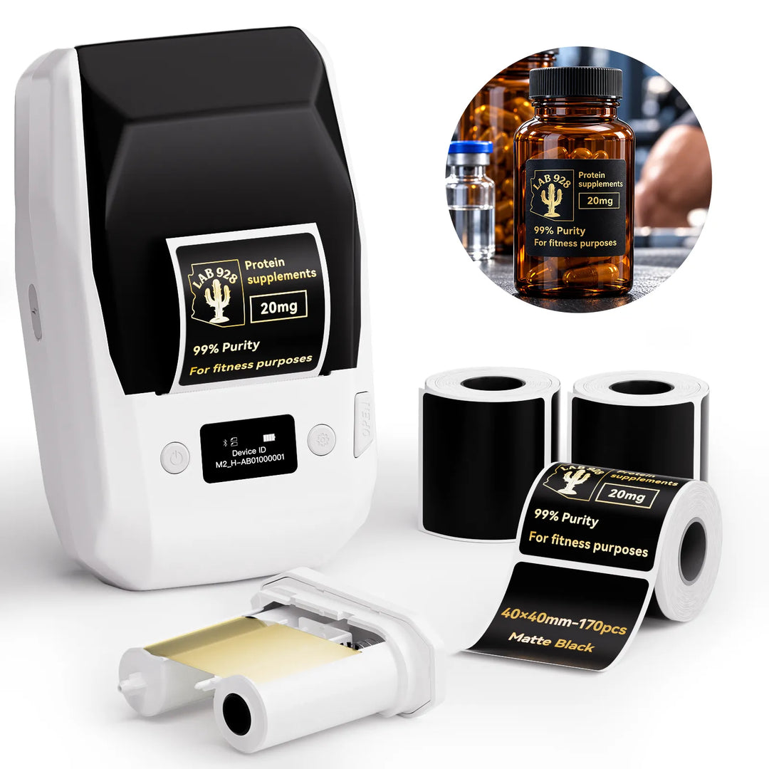 NIIMBOT M2 Thermotransfer-Etikettendrucker, intelligenter Farbdruck mit Telefonen und PC für Büro, Labor, Fläschchen