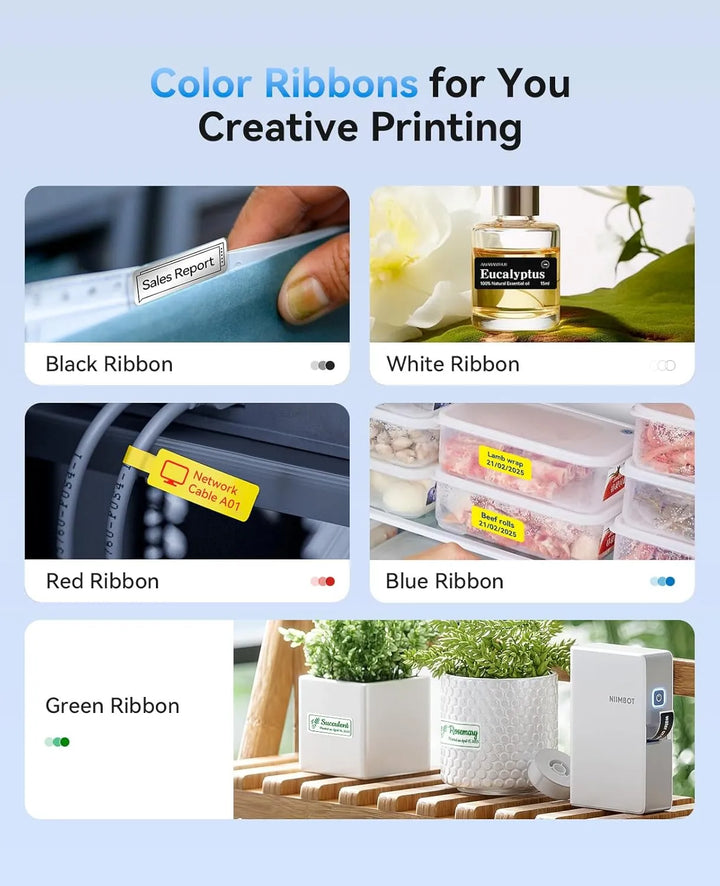 NIIMBOT Compatible N1 Labeling Ribbon, Replacement Refill Tapes