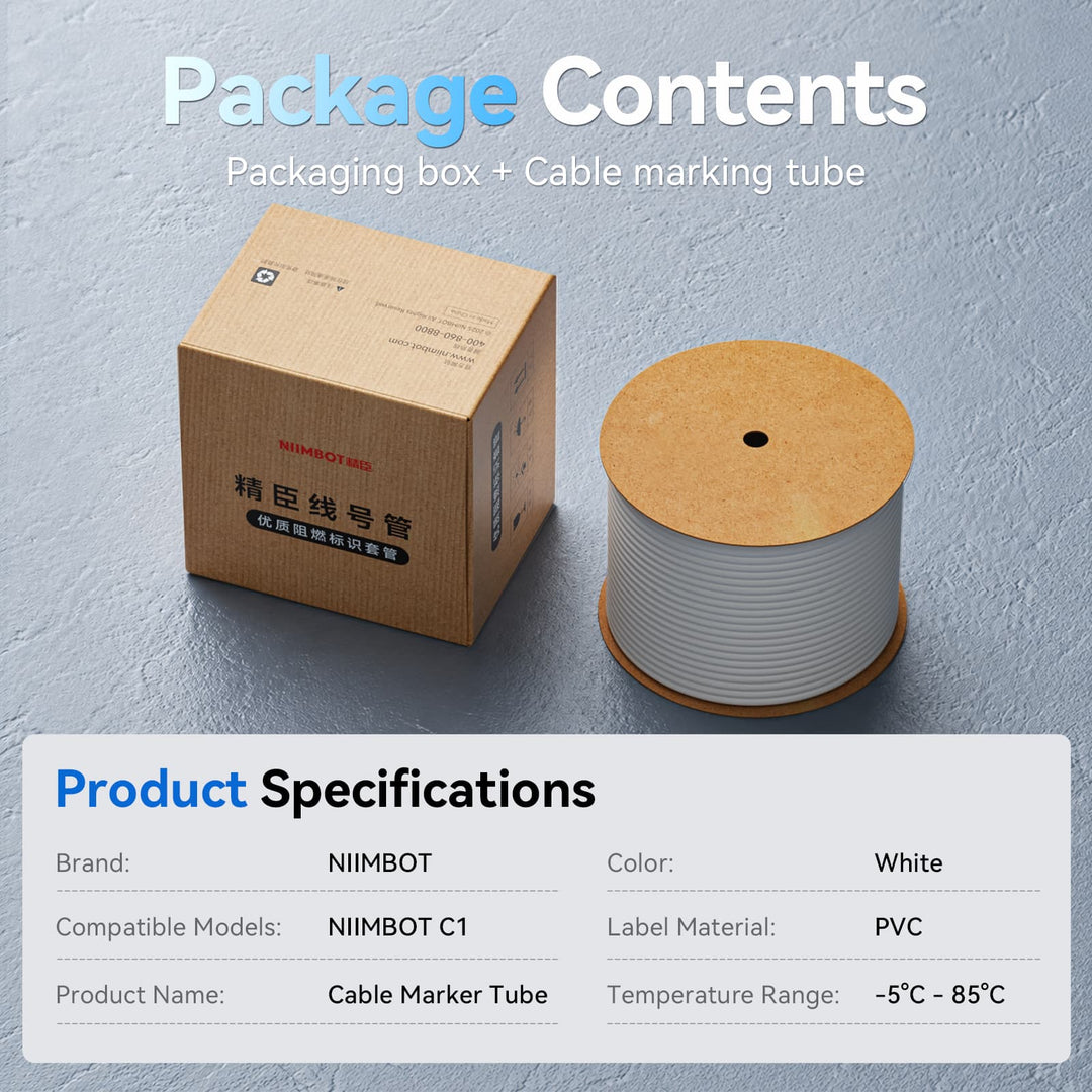 PVC Cable Marker Tube for C1