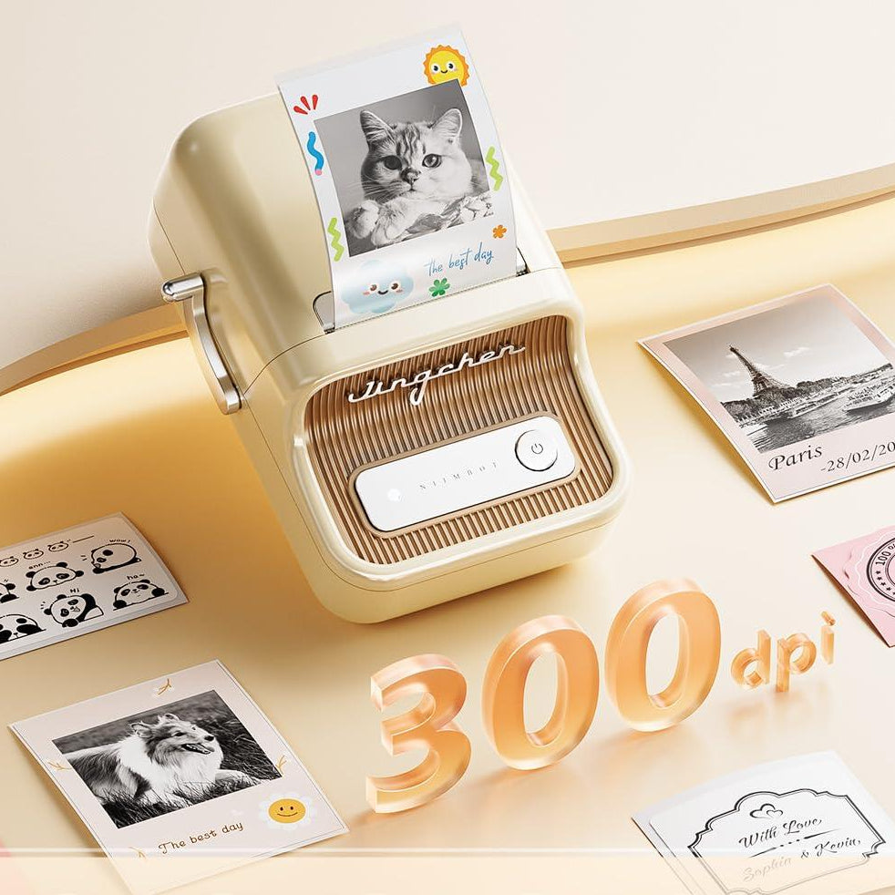 NIIMBOT B21 Pro Photo Label Printer, 300dpi Thermal Sticker Printer