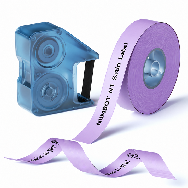 NIIMBOT N1 Satin Ribbon, Only for N1 Label Maker, suit for Gift, Wedding, Party, Craft Wrapping, DIY