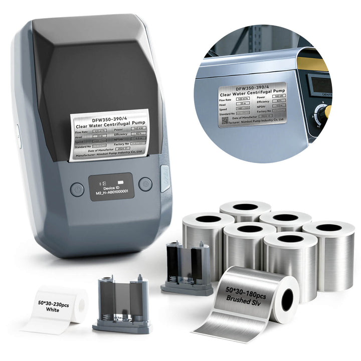 NIIMBOT M2 Thermal Transfer Label Maker, Industrial Nameplate Printer for Outdoor Use, Long-Lasting Durability for Electrical Cabinets & Machinery