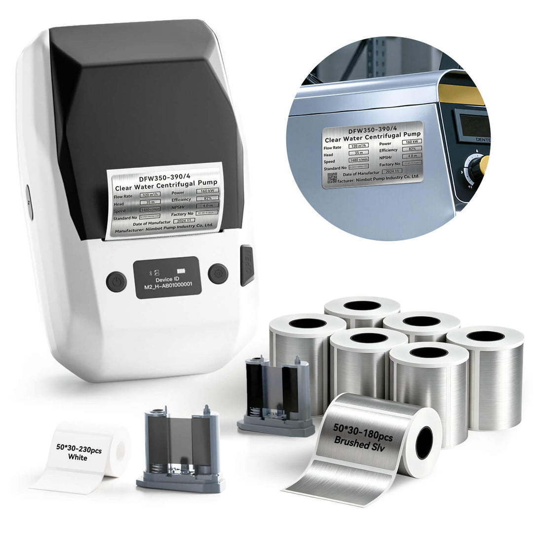 NIIMBOT M2 Thermal Transfer Label Maker, Industrial Nameplate Printer for Outdoor Use, Long-Lasting Durability for Electrical Cabinets & Machinery