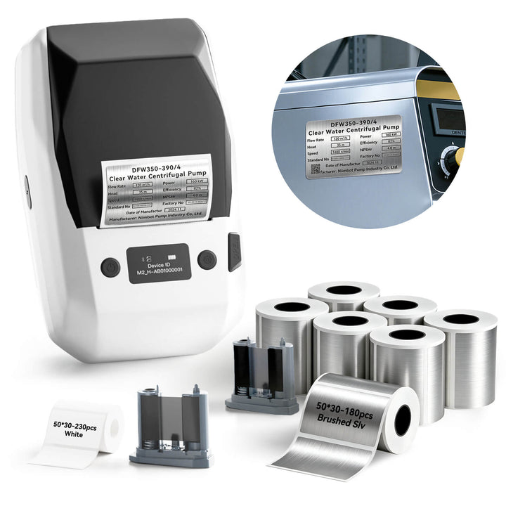 NIIMBOT M2 Thermal Transfer Label Maker, Industrial Nameplate Printer for Outdoor Use, Long-Lasting Durability for Electrical Cabinets & Machinery