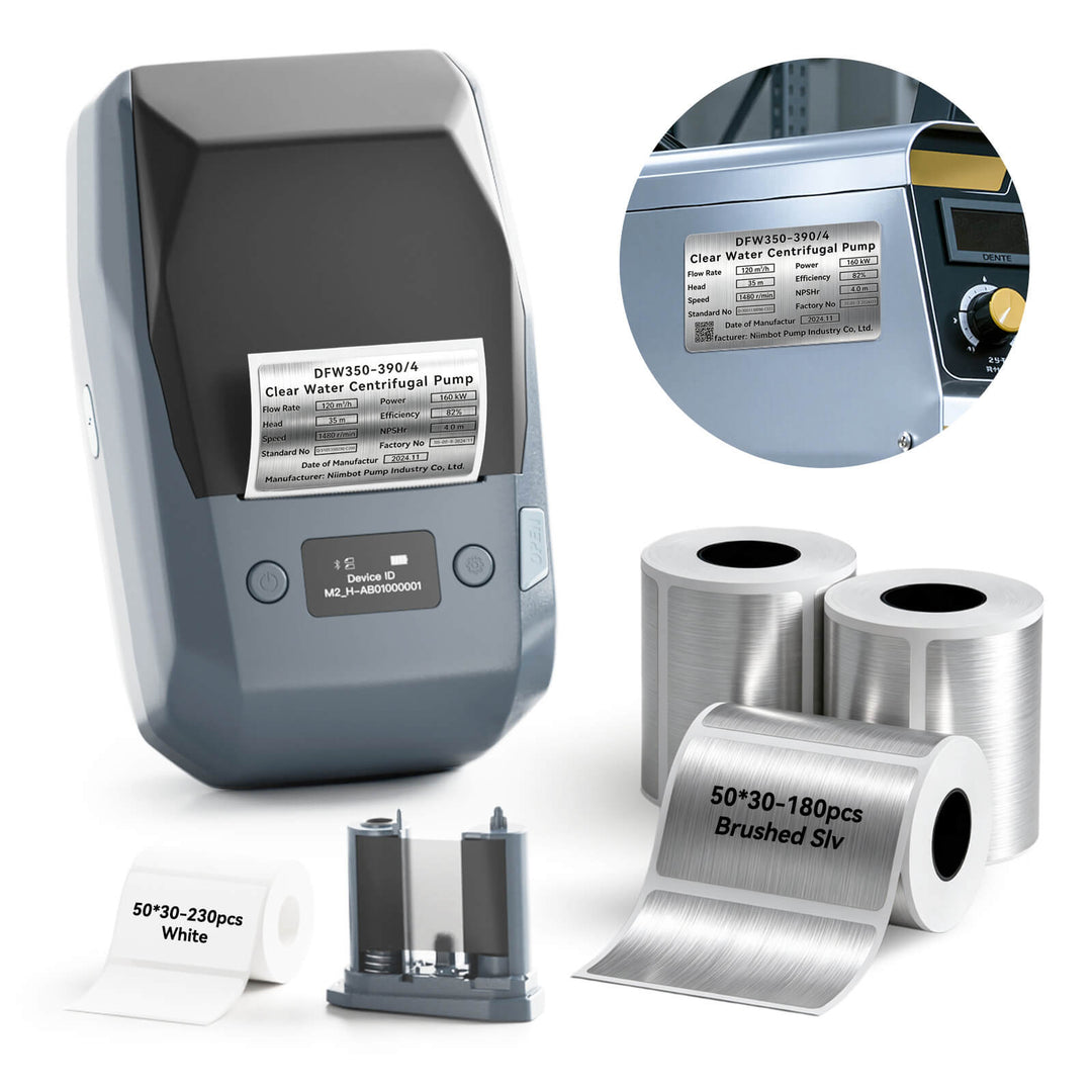 NIIMBOT M2 Thermal Transfer Label Maker, Industrial Nameplate Printer for Outdoor Use, Long-Lasting Durability for Electrical Cabinets & Machinery