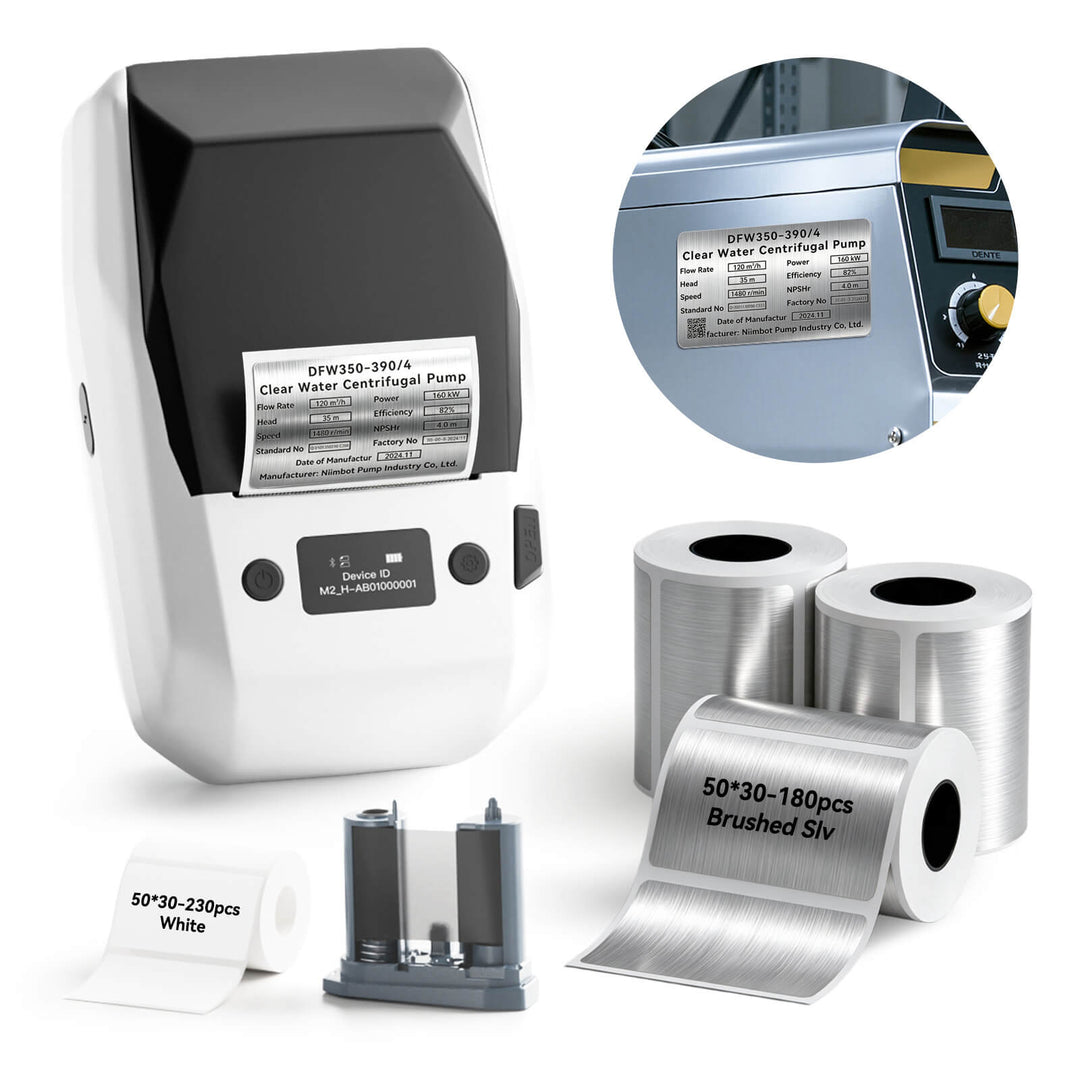 NIIMBOT M2 Thermal Transfer Label Maker, Industrial Nameplate Printer for Outdoor Use, Long-Lasting Durability for Electrical Cabinets & Machinery