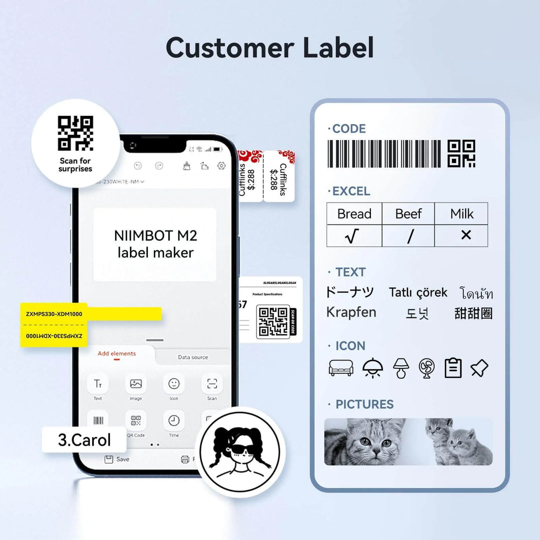 Thermal Transfer Label Printer Hologram Labels for M2, M3
