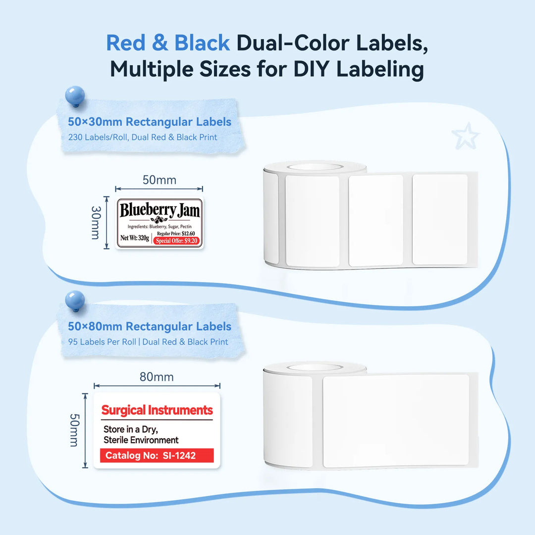 Red&Black Labels Only for B21 Pro, B1 Pro, B2 Pro