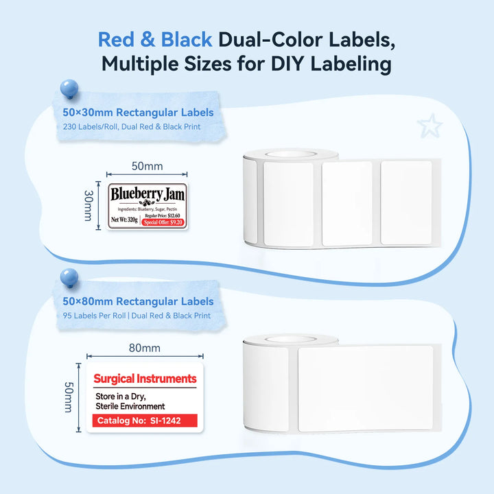 Red&Black Labels Only for B21 Pro, B1 Pro, B2 Pro