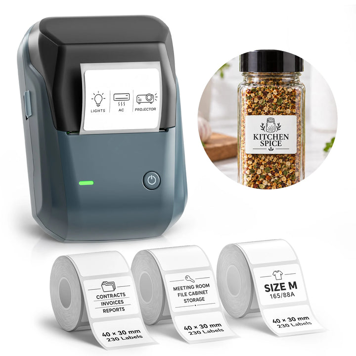 NIIMBOT B1 Thermal Label Maker | Small Business, Food, Office, Clothing & Transparent Labels