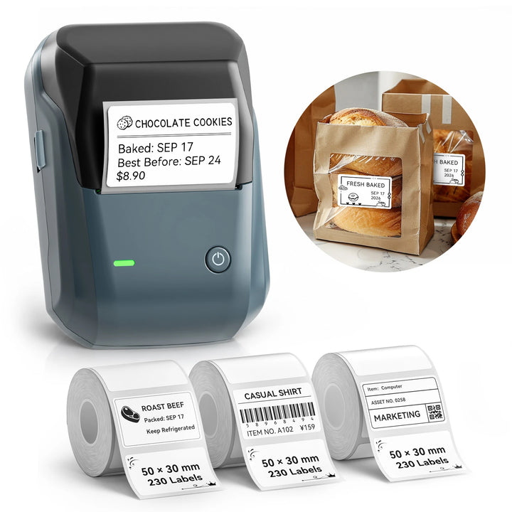 NIIMBOT B1 Thermal Label Maker | Small Business, Food, Office, Clothing & Transparent Labels