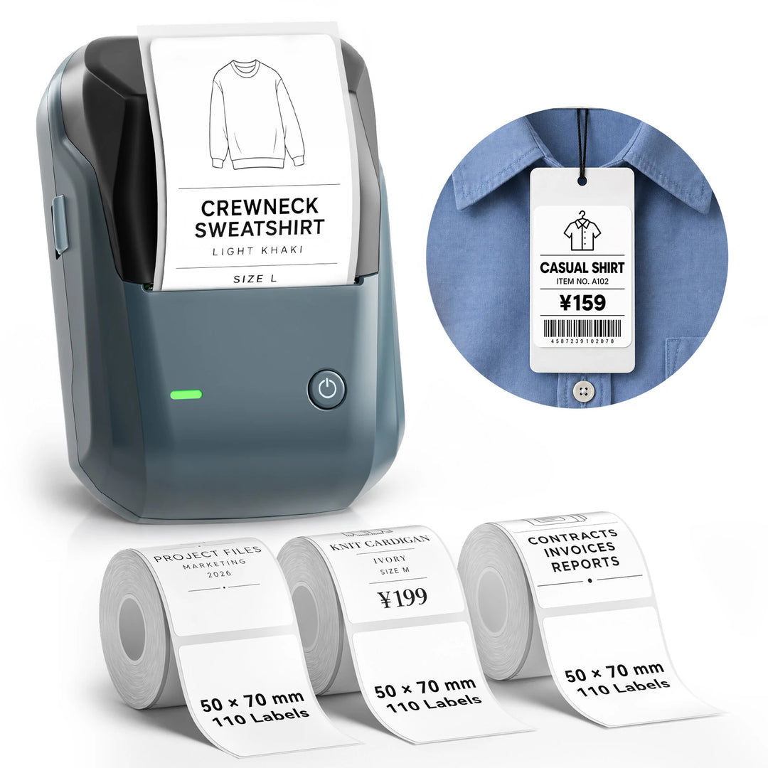 NIIMBOT B1 Thermal Label Maker | Small Business, Food, Office, Clothing & Transparent Labels