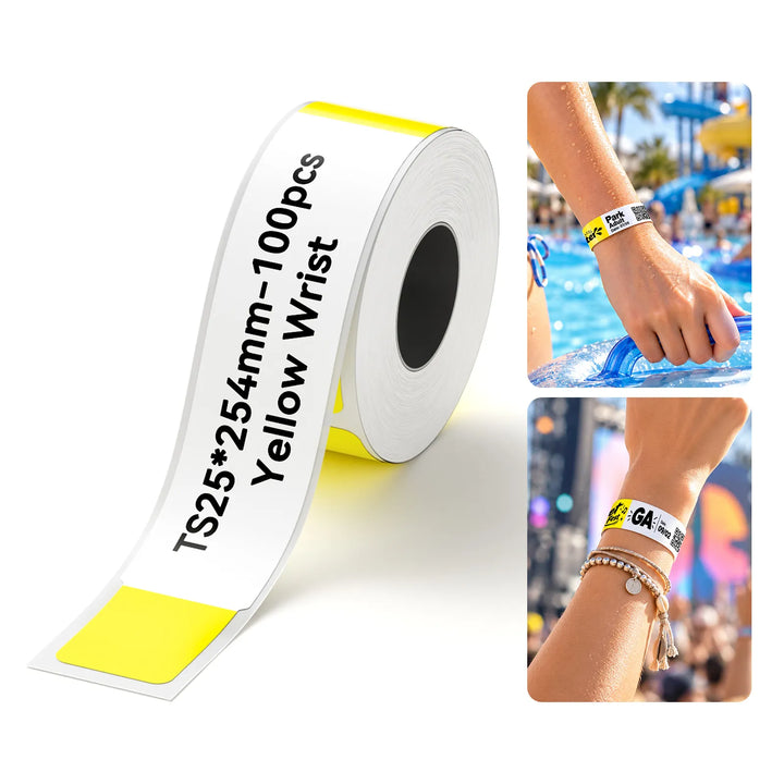 NIIMBOT Disposable Printable Wristbands, 25 × 254 mm | 100 Pack for K2/K3