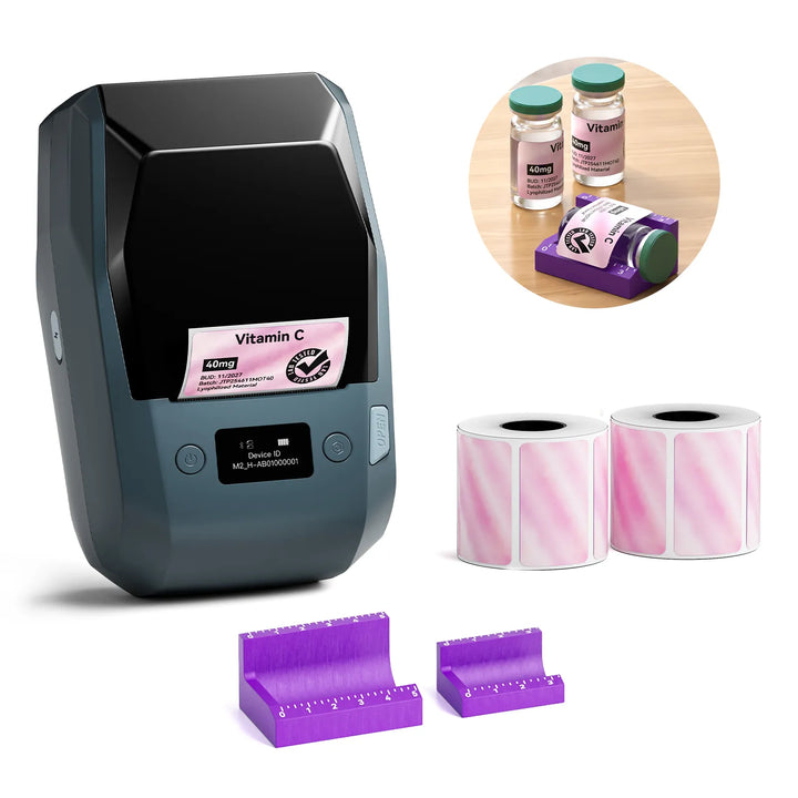 NIIMBOT M2 2-Inch Label Maker for Vial Bottle Labels, Lab Storage & Sample Organization