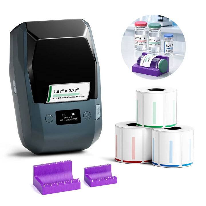 NIIMBOT M2 2-Inch Label Maker for Vial Bottle Labels, Lab Storage & Sample Organization