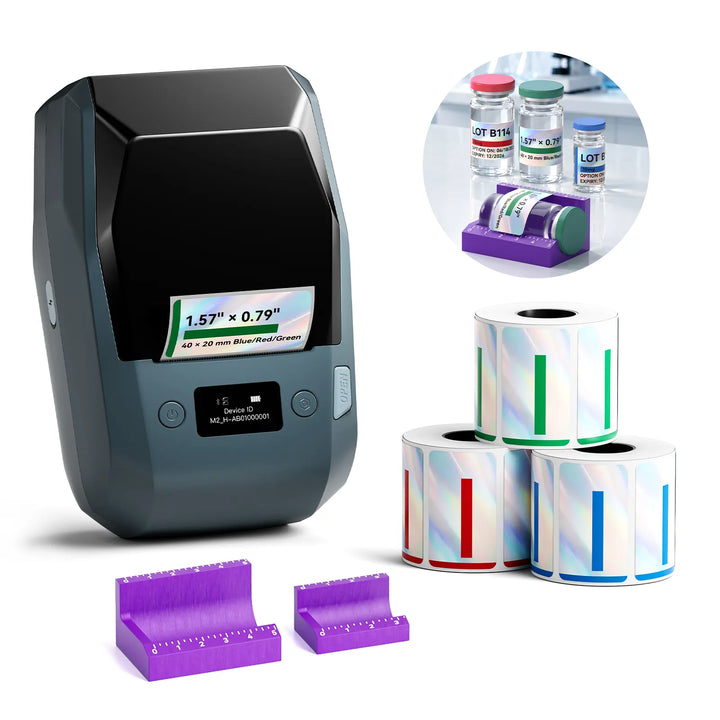 NIIMBOT M2 2-Inch Label Maker for Vial Bottle Labels, Lab Storage & Sample Organization