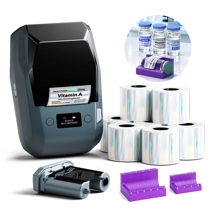 NIIMBOT M2 2-Inch Label Maker for Vial Bottle Labels, Lab Storage & Sample Organization