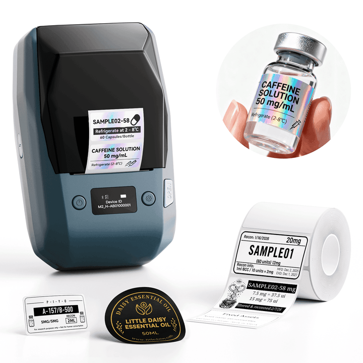 NEUHEIT 2024! M2 2-Zoll-Thermotransfer-Etikettendrucker – Intelligenter Farbdruck mit Telefonen und PC 