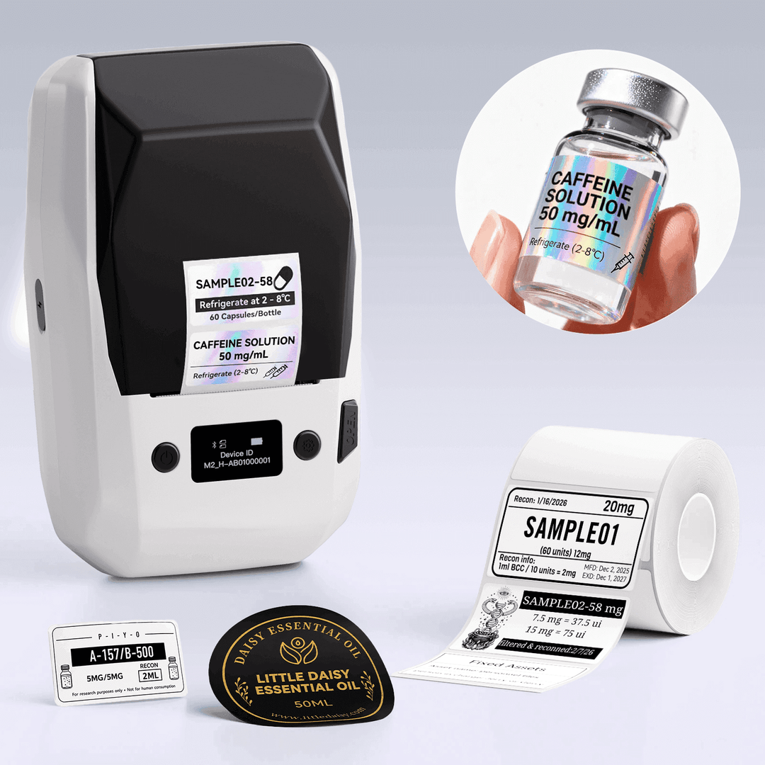 NEUHEIT 2024! M2 2-Zoll-Thermotransfer-Etikettendrucker – Intelligenter Farbdruck mit Telefonen und PC 