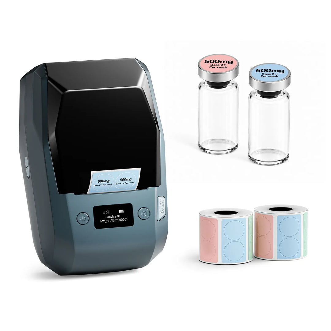 NIIMBOT M2 2-Inch Label Maker for Vial Bottle Labels, Lab Storage & Sample Organization